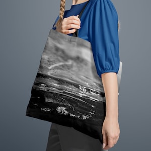 Black and White Winter Tote | Unique Tote