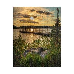 Puzzle Sunset Over Lake | Nature Puzzle | Sunset Puzzle