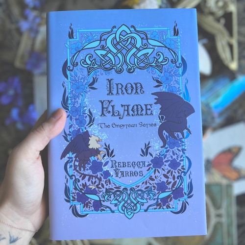 Iron Flame Blue Foil Dust Jacket