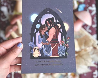 Zuko and Katara Print