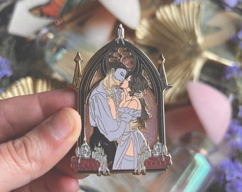 Spooky Couple Pins (Purple & White)