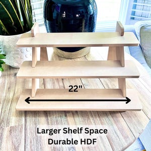 3-Tier 22&quot; Display Stand made from High-Density Fiberboard, Candle Display, Jewelry Display, large display, craft show display, soap display