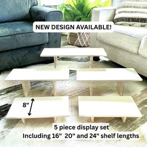 5-pc Wood Display Set, 5-tier display shelf, craft show display, candle display, tabletop display, cupcake display, retail display