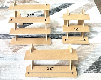 HDF Tiered Display Stand Bundle: Market and Craft Fair Tabletop Shelving