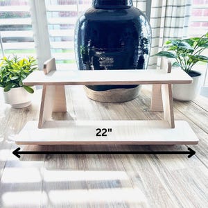 2-Tier Wood Display Stand 22&quot;, Craft Show Display, Tabletop Collapsible Display, Solid Wood Display, Tiered Shelving, Candle Display