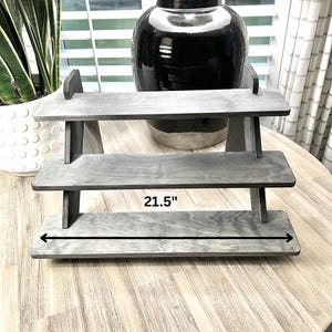 3-tier Display Stand, Craft Show Display, Black Display Stand, Tiered Shelving, Wood Display,