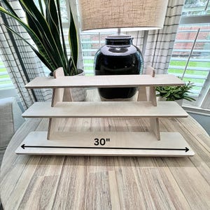 3-Tier Solid Wood Display 30&quot;, Craft Show Display, cupcake stand, Candle Display, Tabletop Display, Soap Display, Collapsible Display
