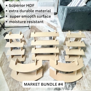 Display Stand Bundle #4, Superior HDF, Craft Show Display, Candle Display, Tabletop Display, Wood Display Stand