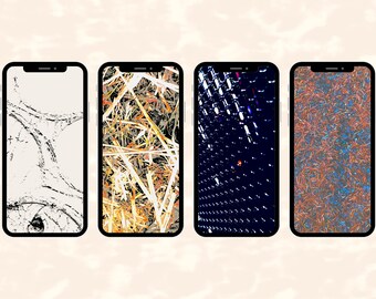 Phone wallpapers, set of 4, abstract designs