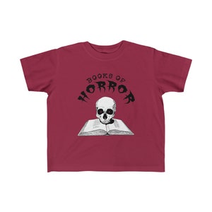 Toddler&#39;s Fine Jersey Tee Books of Horror Design 1