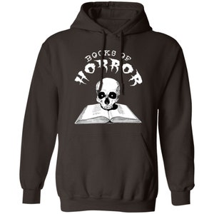 G185 Pullover Hoodie Books of Horror Design 1
