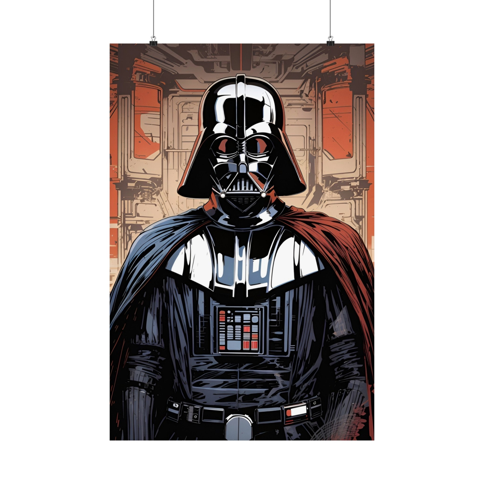 Epic Darth Vader 24x36 Cel Shaded Poster - Iconic Star Wars