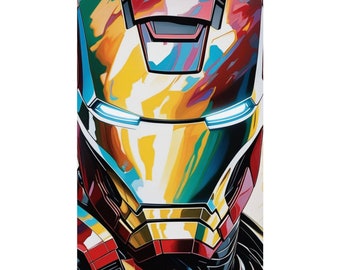 Iron Man Armor Headshot Poster – ikonischer Superhelden-Porträtdruck – wunderbare Avenger-Wandkunst – perfektes Geschenk für Iron Man-Fans