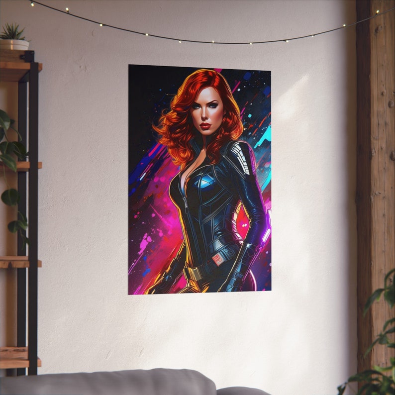 Black Widow Marvel Poster - Colorful Natasha Romanoff Art Print ...