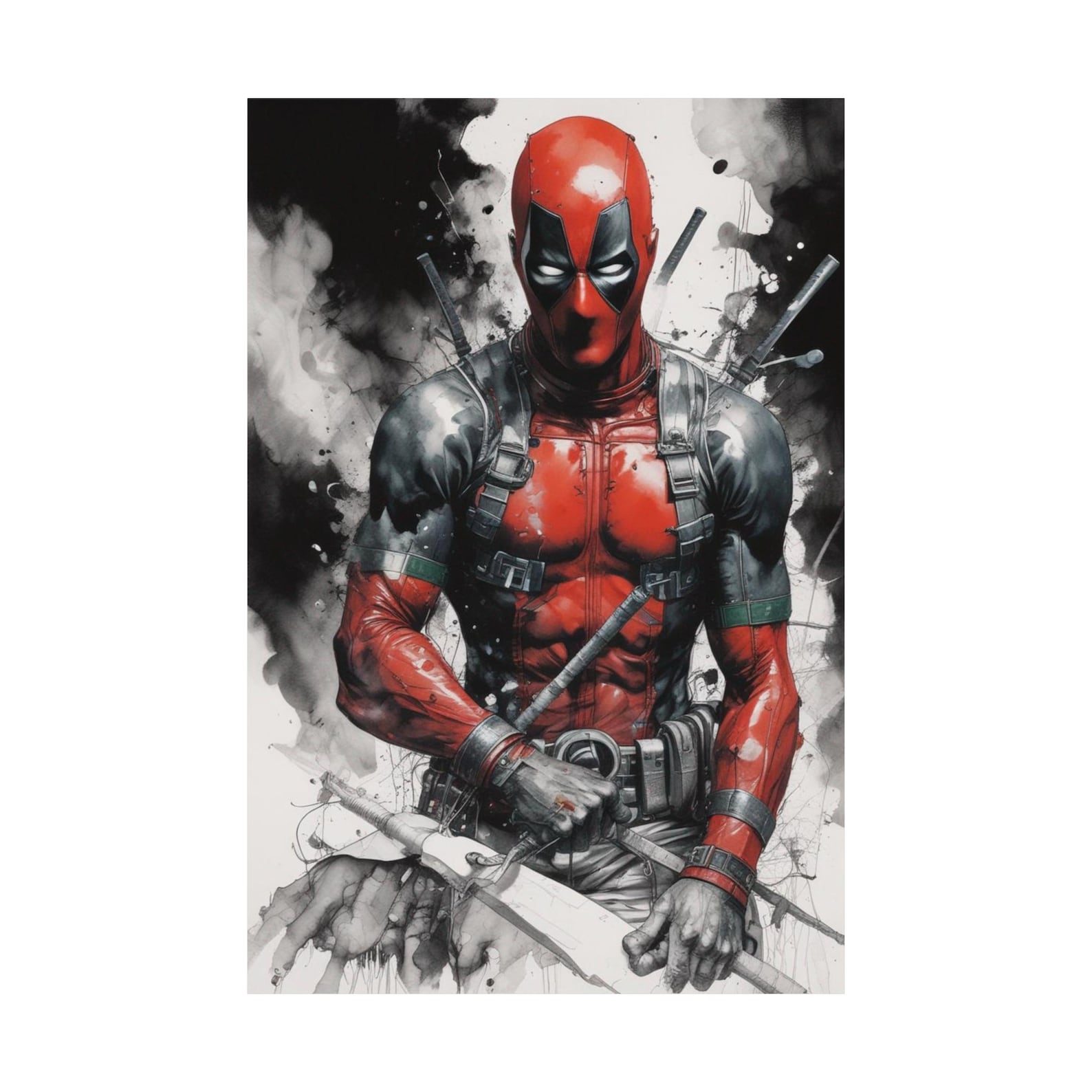 Deadpool Unleashed: Dynamic Wall Art Poster - Marvel's Mercenary in ...