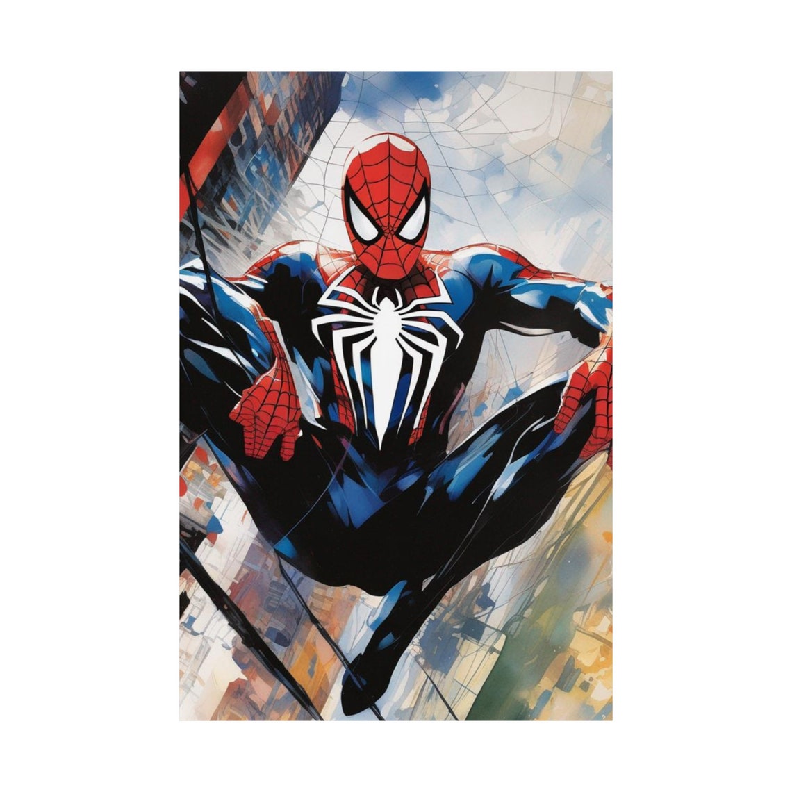 Dynamic Spider-man Airborne Action Poster - Ultimate Superhero Wall Art ...
