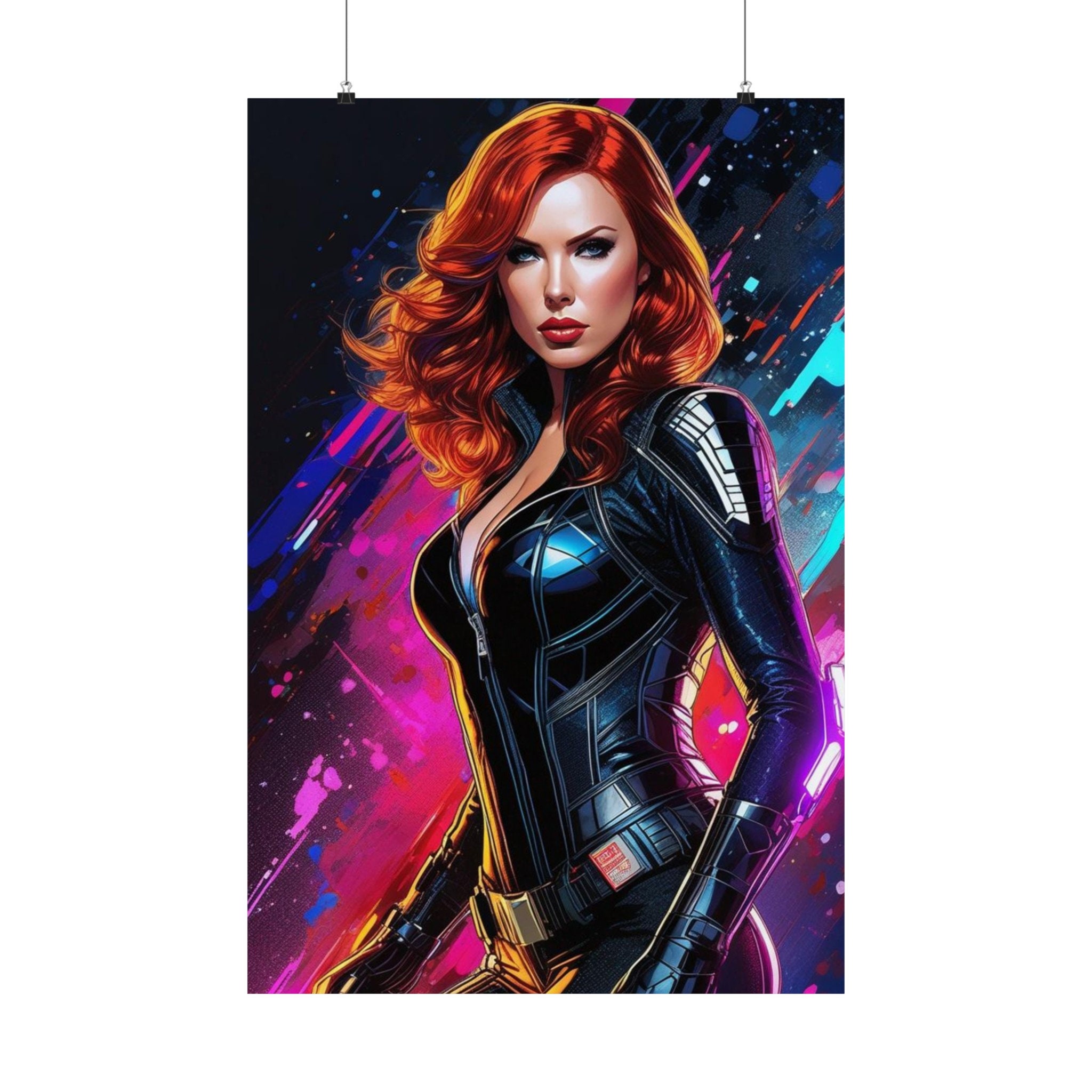 Black Widow Marvel Poster - Colorful Natasha Romanoff Art Print ...