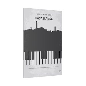 Stampa murale su tela personalizzata con poster del film alternativo Casablanca