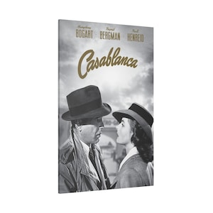 Stampa murale su tela personalizzata del poster del film Casablanca