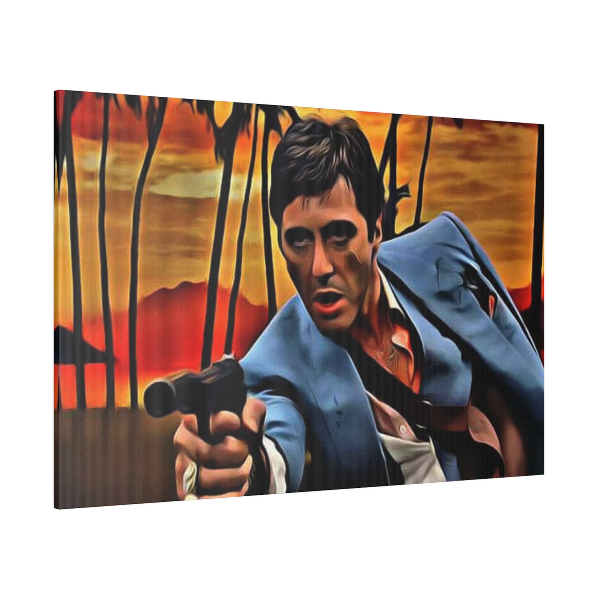 Scarface Tony Montana Animated Custom Canvas Wall Print - Etsy