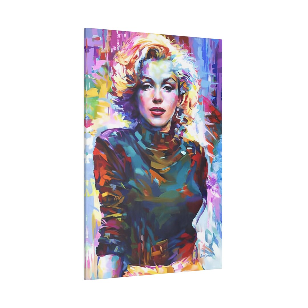 Marilyn Monroe Abstract Art Color Painting Custom Canvas Wall Print - Etsy