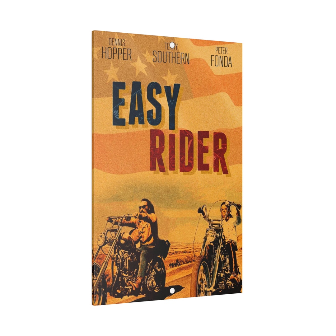Easy Rider Flag Movie Poster Custom Canvas Wall Print - Etsy