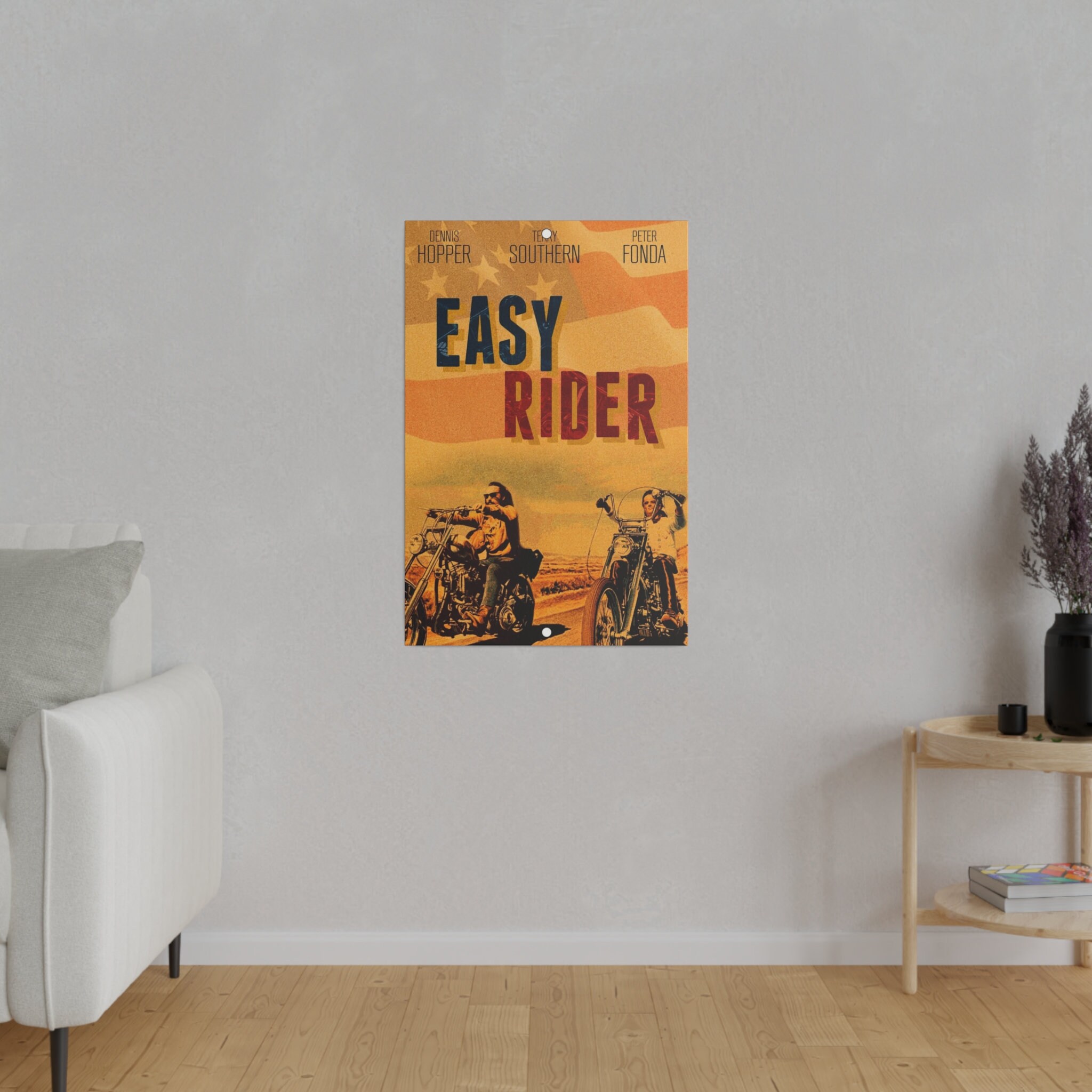 Easy Rider Flag Movie Poster Custom Canvas Wall Print - Etsy