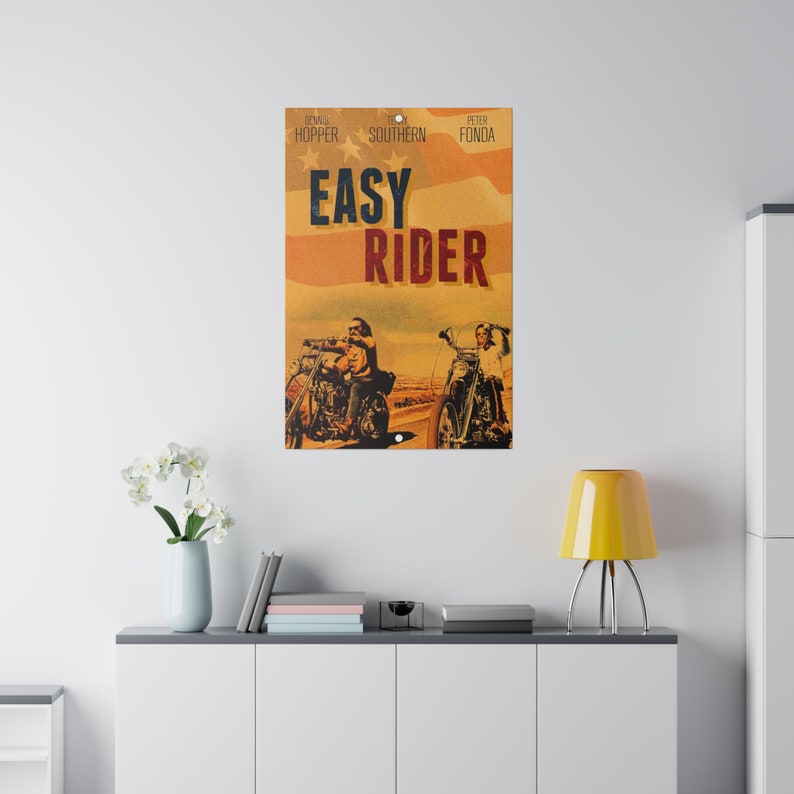 Easy Rider Flag Movie Poster Custom Canvas Wall Print - Etsy
