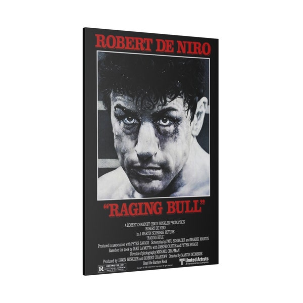 Raging Bull Movie Poster Custom Canvas Wall Print