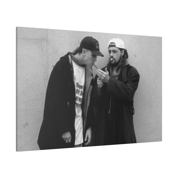Clerks Jay & Silent Bob B / W Benutzerdefinierte Leinwand Druck
