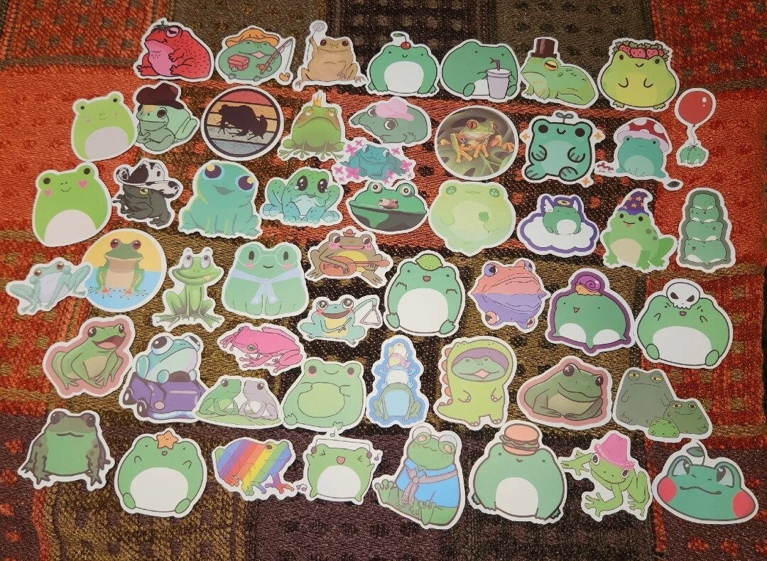 LOT 50 Frog Stickers Cute Kawaii Toad - Etsy