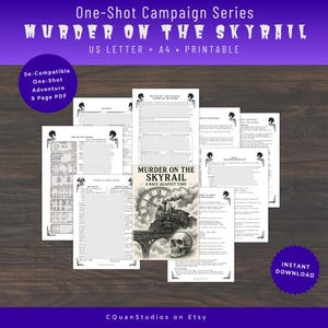 Omicidio sulla Skyrail / 5e DnD Murder Mystery One-Shot (PDF stampabile)