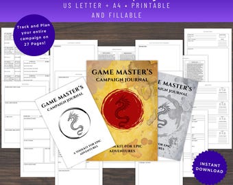 Game Master Feldzeitschrift: 5e TTRPG Abenteuer Tracker (PDF)