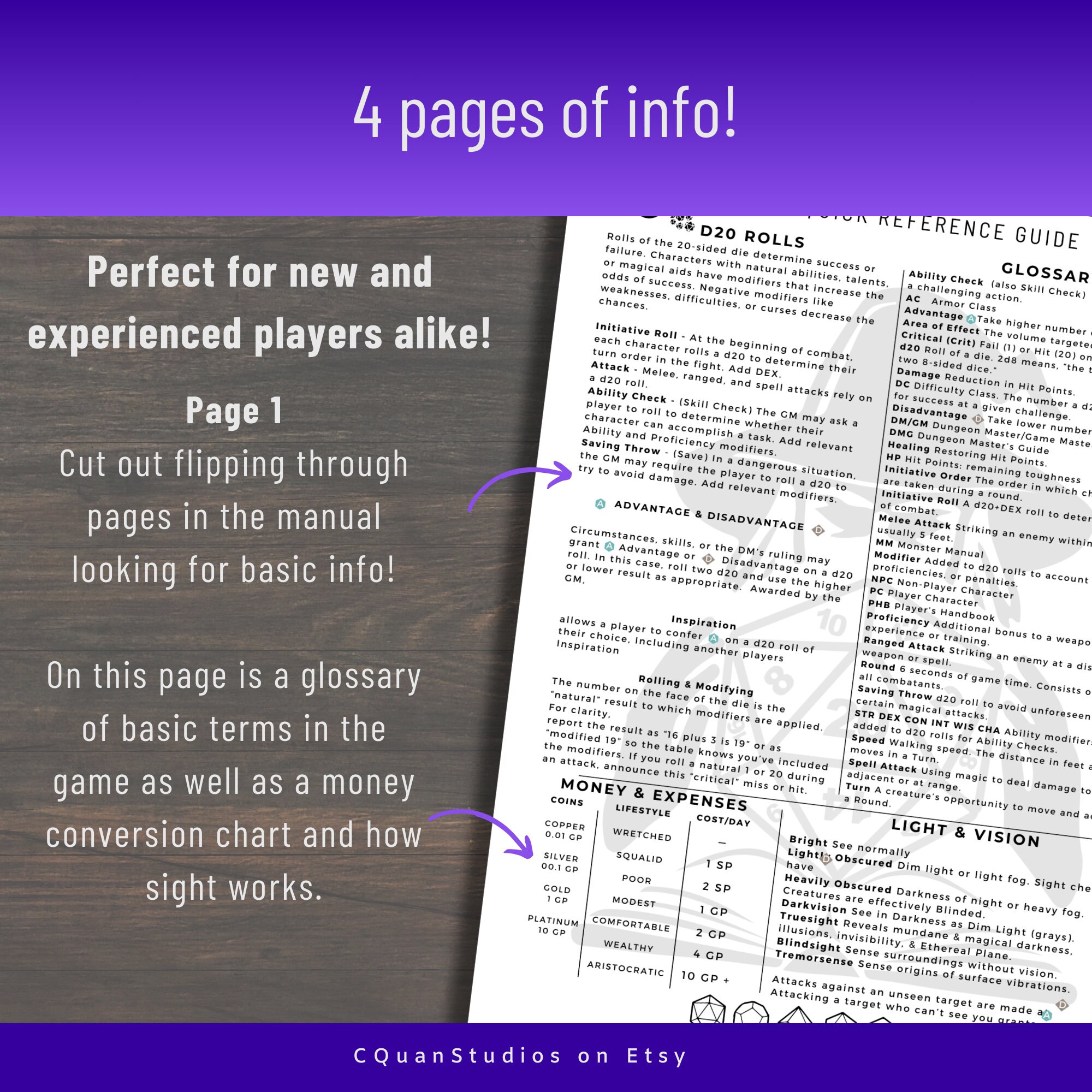 Dnd DM Cheat Sheet Dnd Player Guide 5e Quick Reference Variant Dnd dm cheat sheet dnd player guide 5e quick reference variant