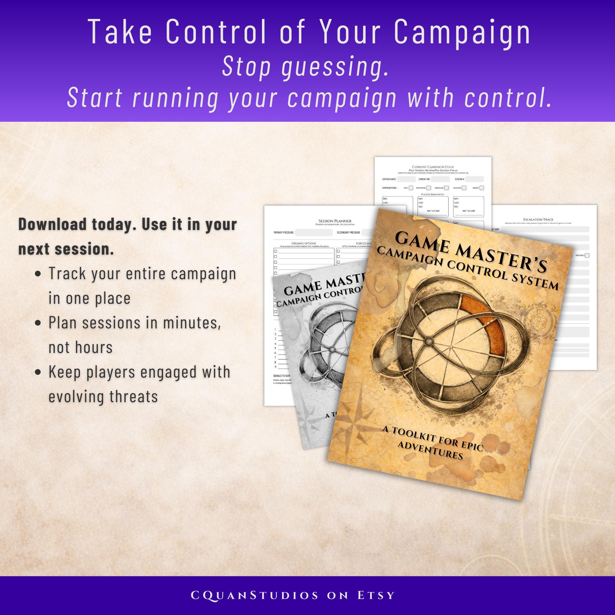 Campaign Control System | Dnd 5e | Prep Faster | Track Campaign, Npcs ...