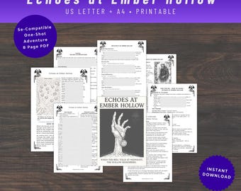 Ecos en Ember Hollow: Aventura autoconclusiva de D&D 5e (PDF) Especial de Halloween