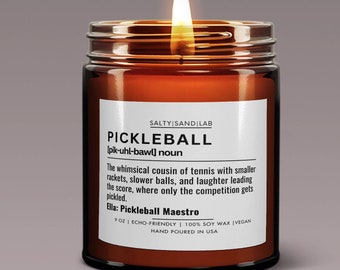 Personalized Pickleball Gift, Pickleball Definition Candle, Gift For Pickleball Player, Best Player, Pickleball Gifts for Grandma Grandpa