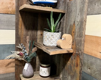 Rustic Barnwood Corner Shelf (price includes shipping)