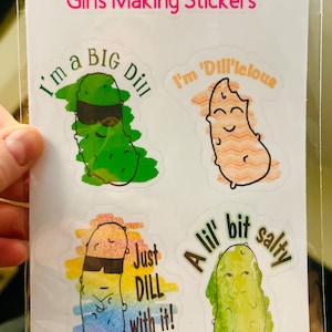 Sticker sheets, dill pickles, puns