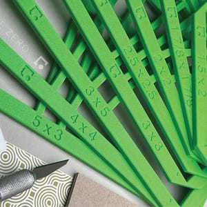Sticky Note Bookbinding Templates Hard Cover Stencil, Scrapbooking Tool - Made in USA Full Set of 9