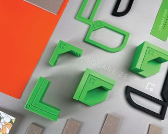Box Maker's Kit: 3D Magnetic Corner Clamps & Precision Corner Turn-in Cutting Jig Set | 90 Degree Clamps | Make Custom Boxes | Crafting Gift