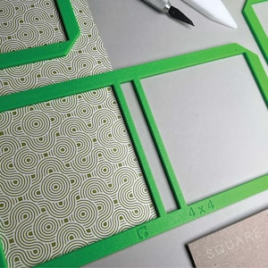 Sticky Note Bookbinding Templates Hard Cover Stencil, Scrapbooking Tool - Made in USA For 4 x 4 Inch Pads