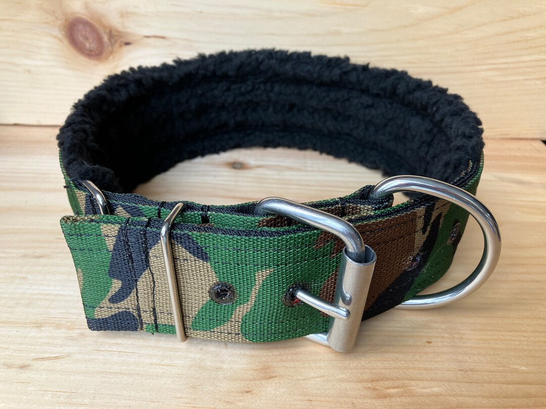 Camo WIDE Padded Dog Collar 2 Extreme Tactical Etsy