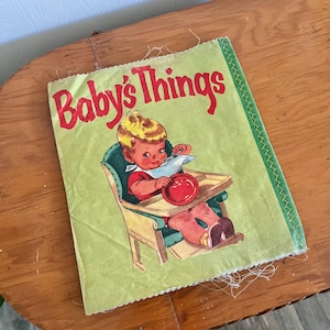 Vintage Baby Sachen Tuch Kinder Kinderbuch