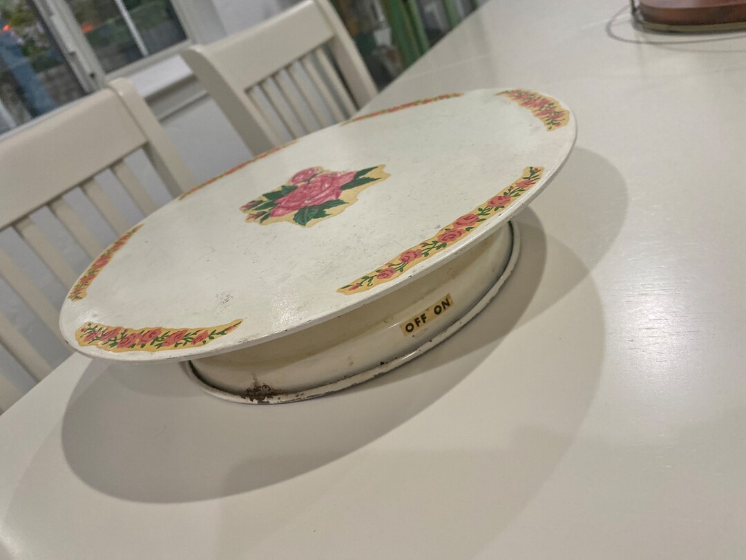 Vintage Swiss Musical Happy Birthday Cake Plate Stand - Etsy