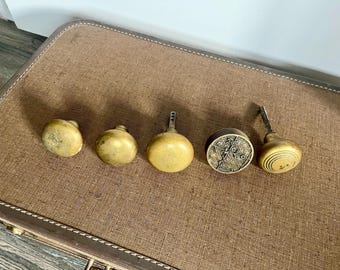 Assortment of Vintage Brass Door Knobs