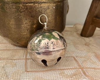 Campanello da slitta Wallace placcato argento vintage del 1975