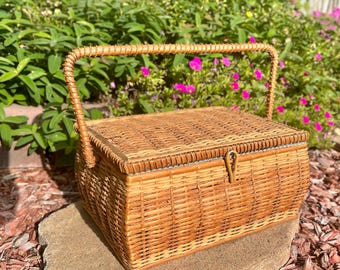 Vintage Sewing Basket Made In West Germany