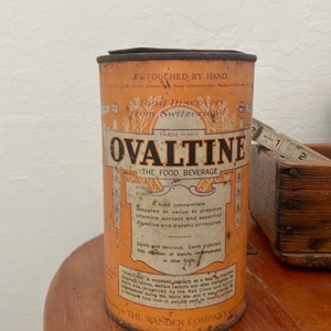 Vintage Ovaltine Food Beverage Advertising Litho Tin