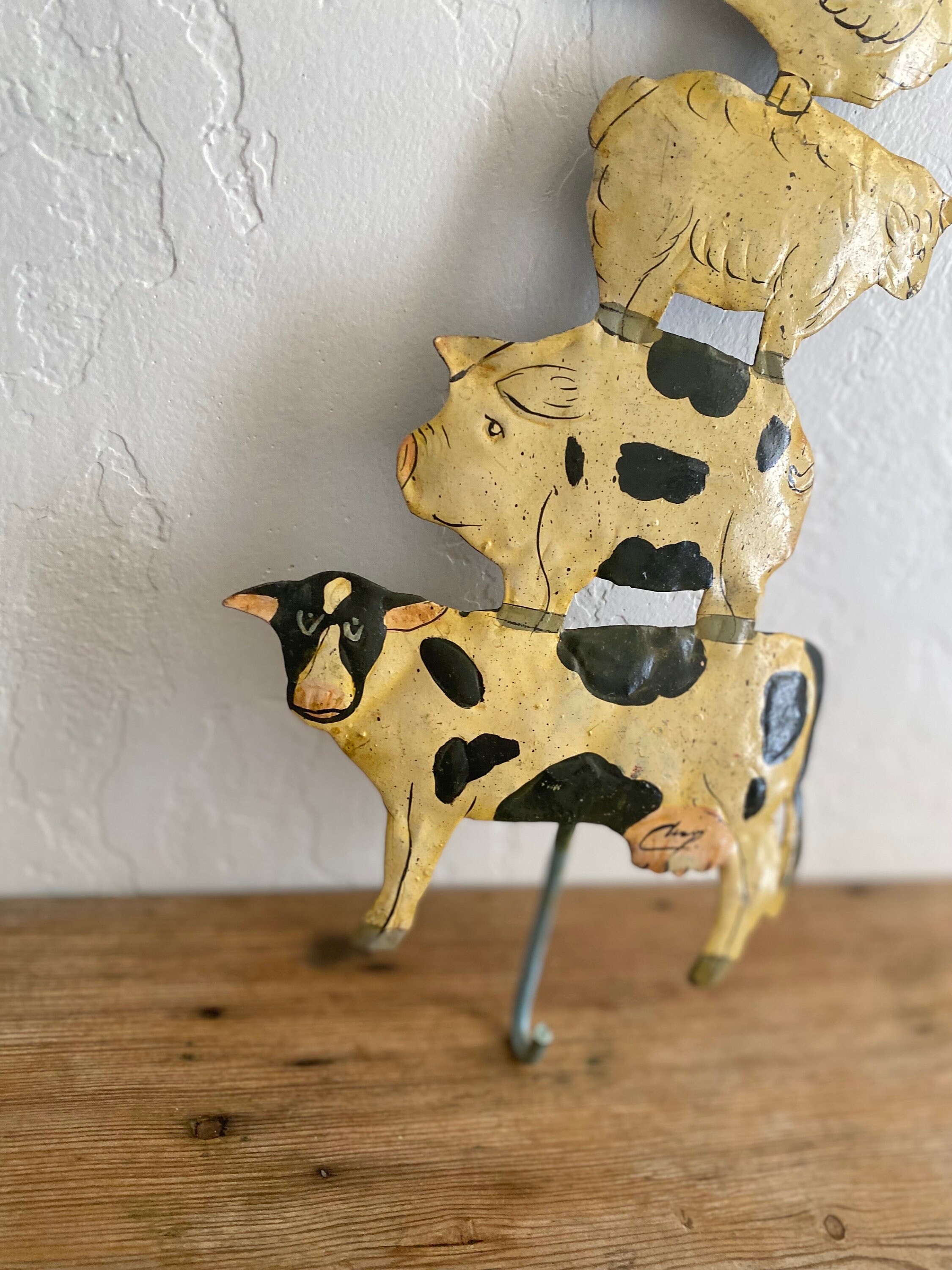 ヴィンテージ メタル ファーム アニマル ウォール フック - Etsy